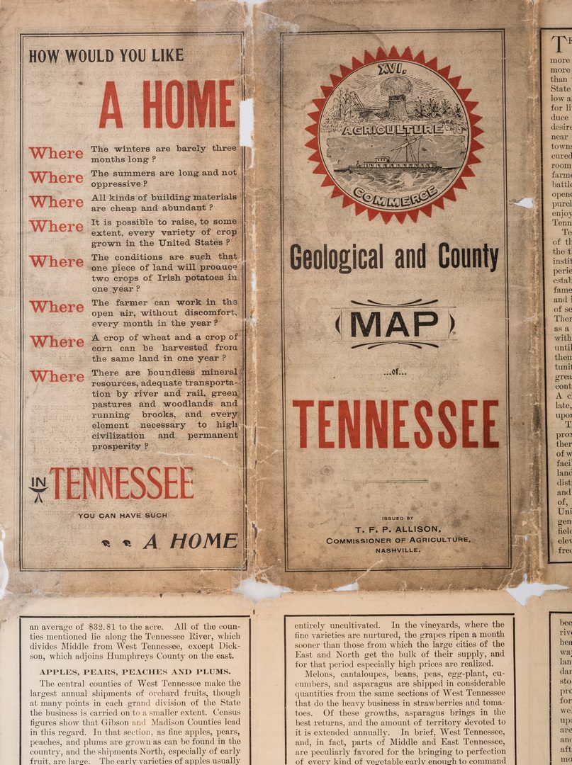 Lot 371: 2 Geological Maps of Tennessee