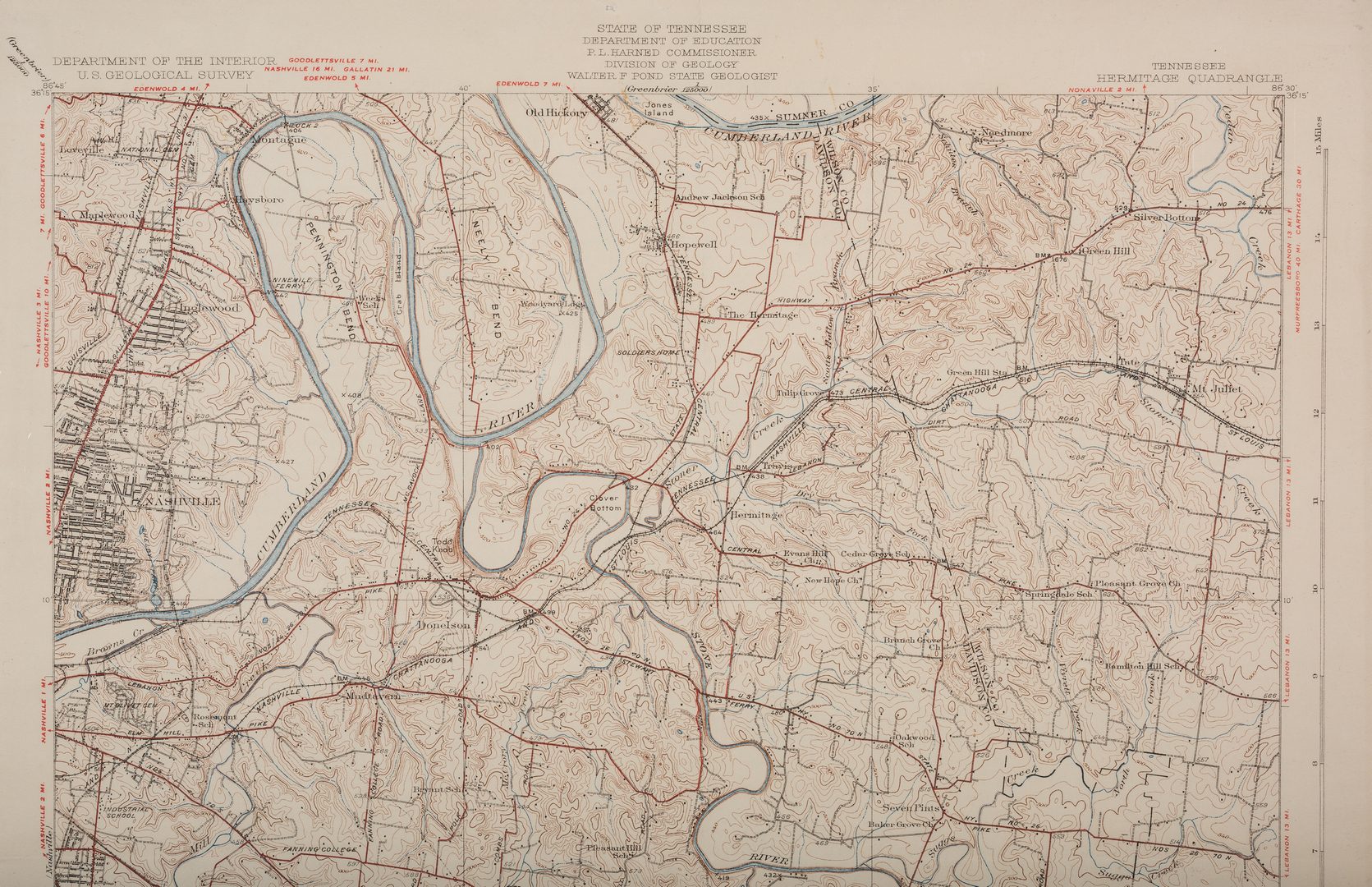 Lot 371: 2 Geological Maps of Tennessee