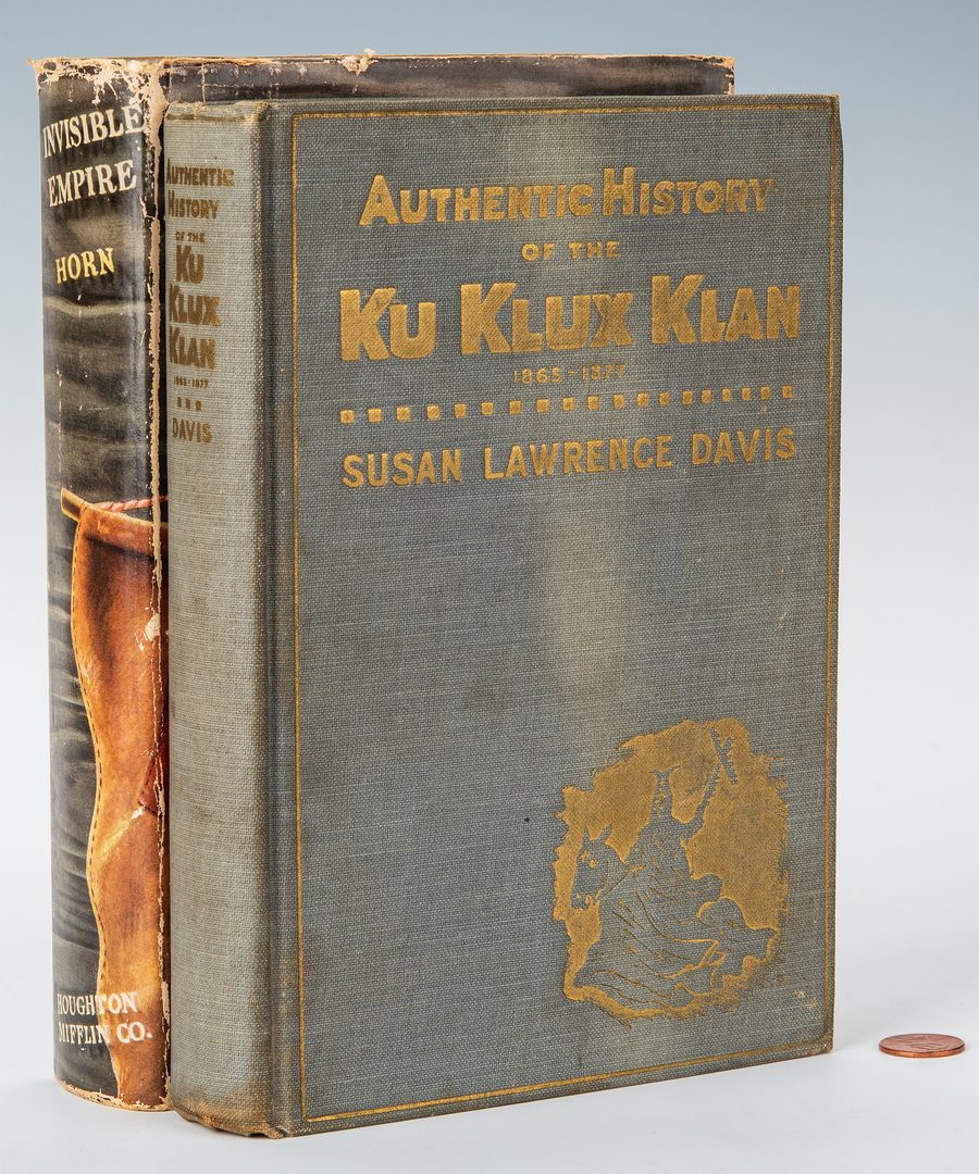 Lot 378: 2 Ku Klux Klan Related Books, inc. S.L. Davis Signed