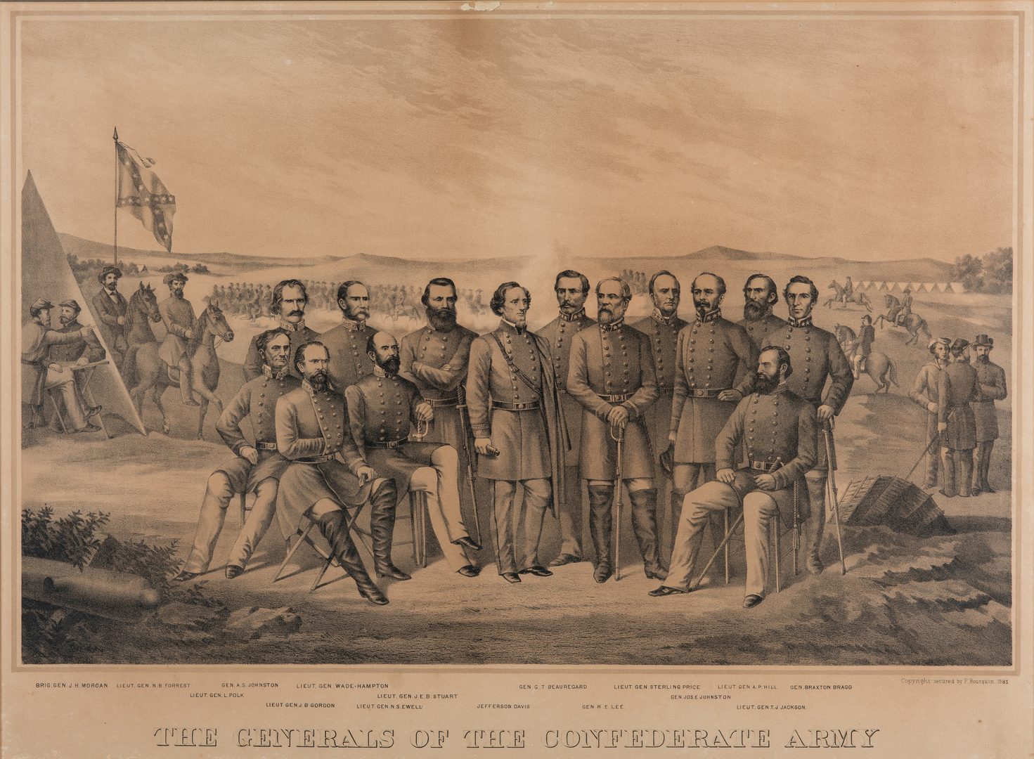 Lot 382: 3 Confederate Prints inc. Robert E. Lee