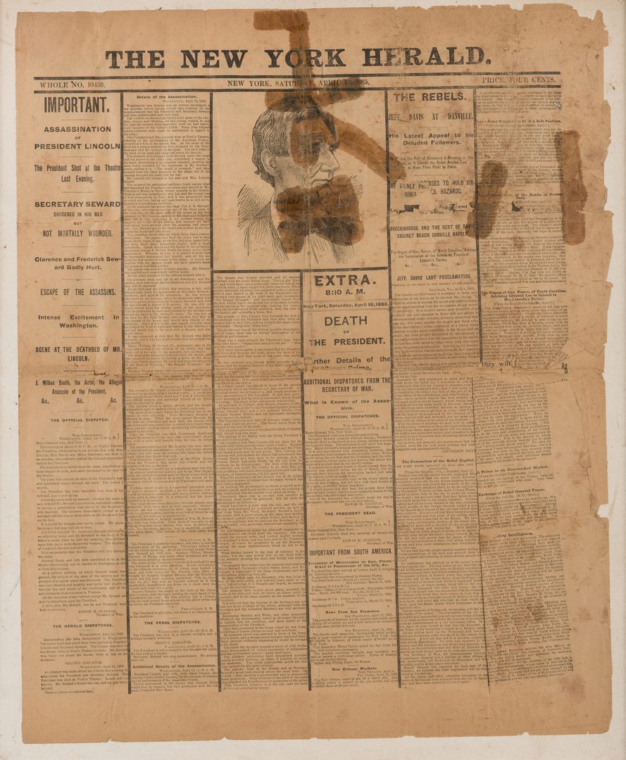 Lot 387: 4 Post Civil War Documents, inc. TN Broadside