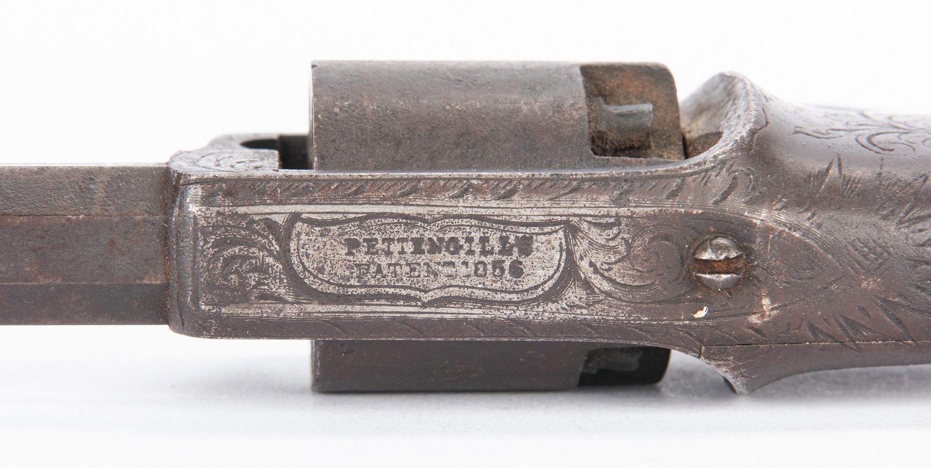Lot 395: Civil War era C.S. Pettengill DA Navy Model Revolver, .34 Cal.