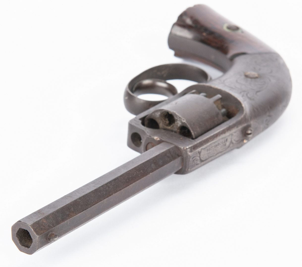 Lot 395: Civil War era C.S. Pettengill DA Navy Model Revolver, .34 Cal.