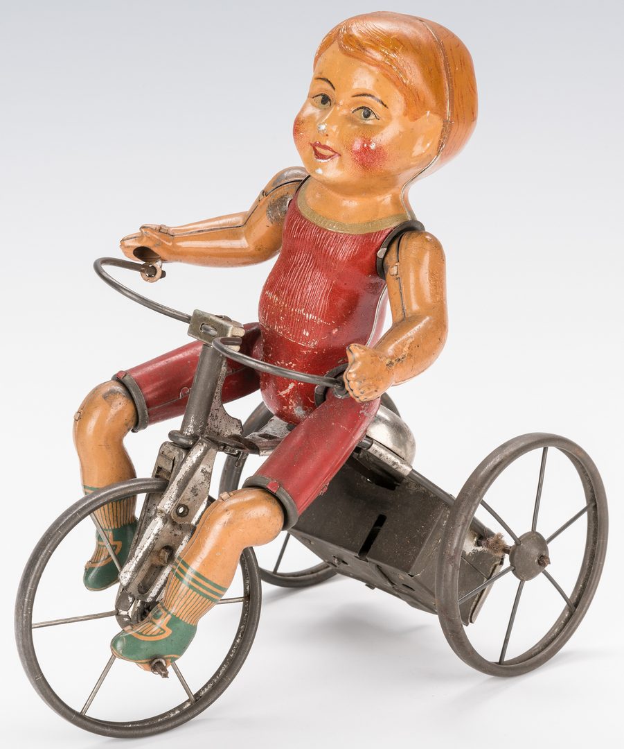 Lot 429: Vintage Kiddy Cyclist Wind-up Toy