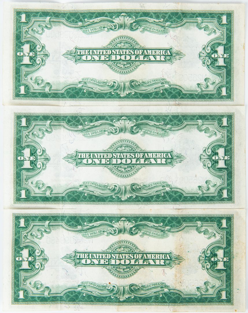 Lot 432: 3 Sequential 1923 Large $1 Bills, XF/AU condition