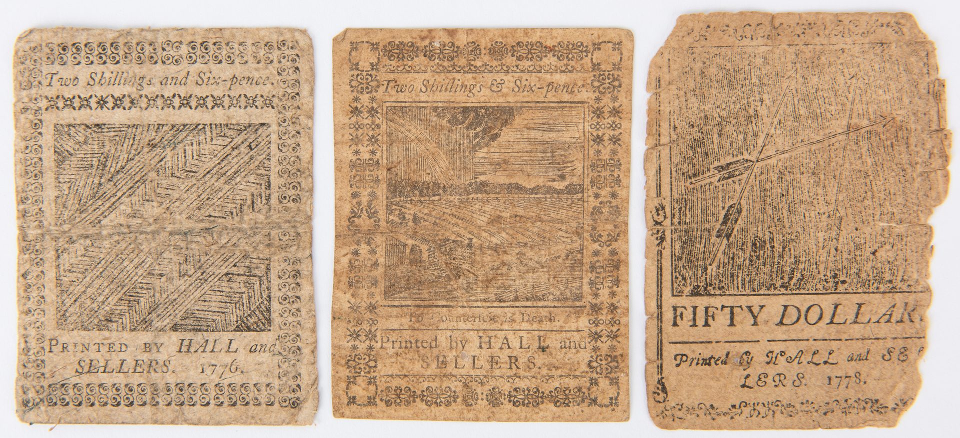 Lot 435: American Colonial Currency, 5 items