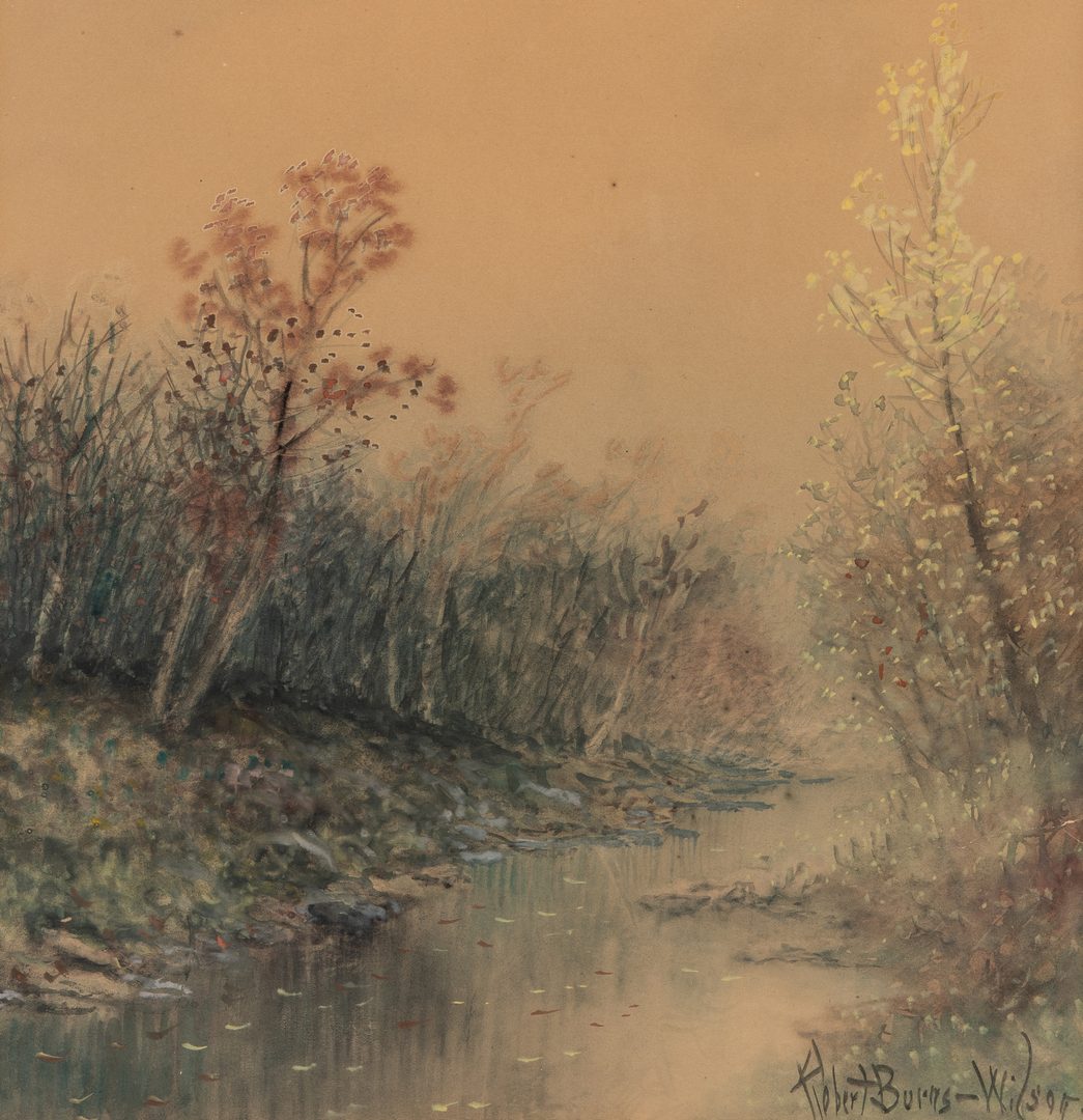 Lot 49: Robert Burns-Wilson Watercolor & Gouache Landscape