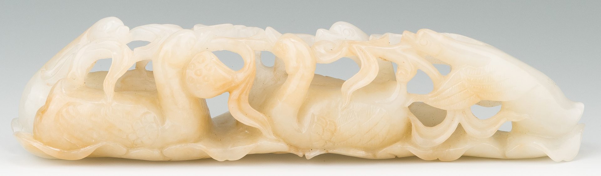 Lot 4: Chinese Carved Jade Figural Brush Rest