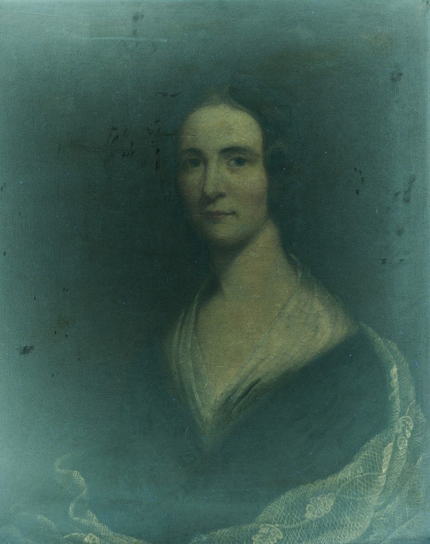 Lot 57: Attr. J. W. Jarvis, Portrait of Maria Holmes