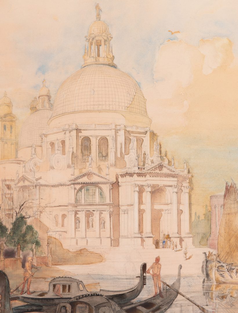 Lot 65: Alfred Conrade Venetian Scene Watercolor