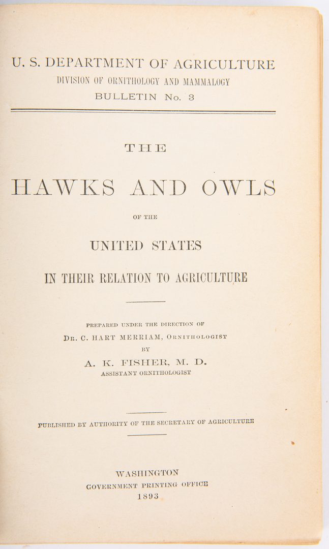 Lot 93: 3 Bird Books: Birds of NE and PA, Hawks and Owls