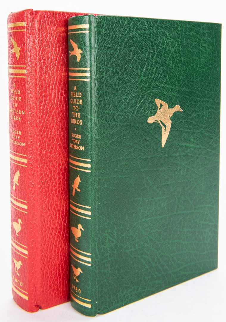Lot 97: 8 Roger Tory Peterson, Leather-bound Collection, inc. 2 Signed