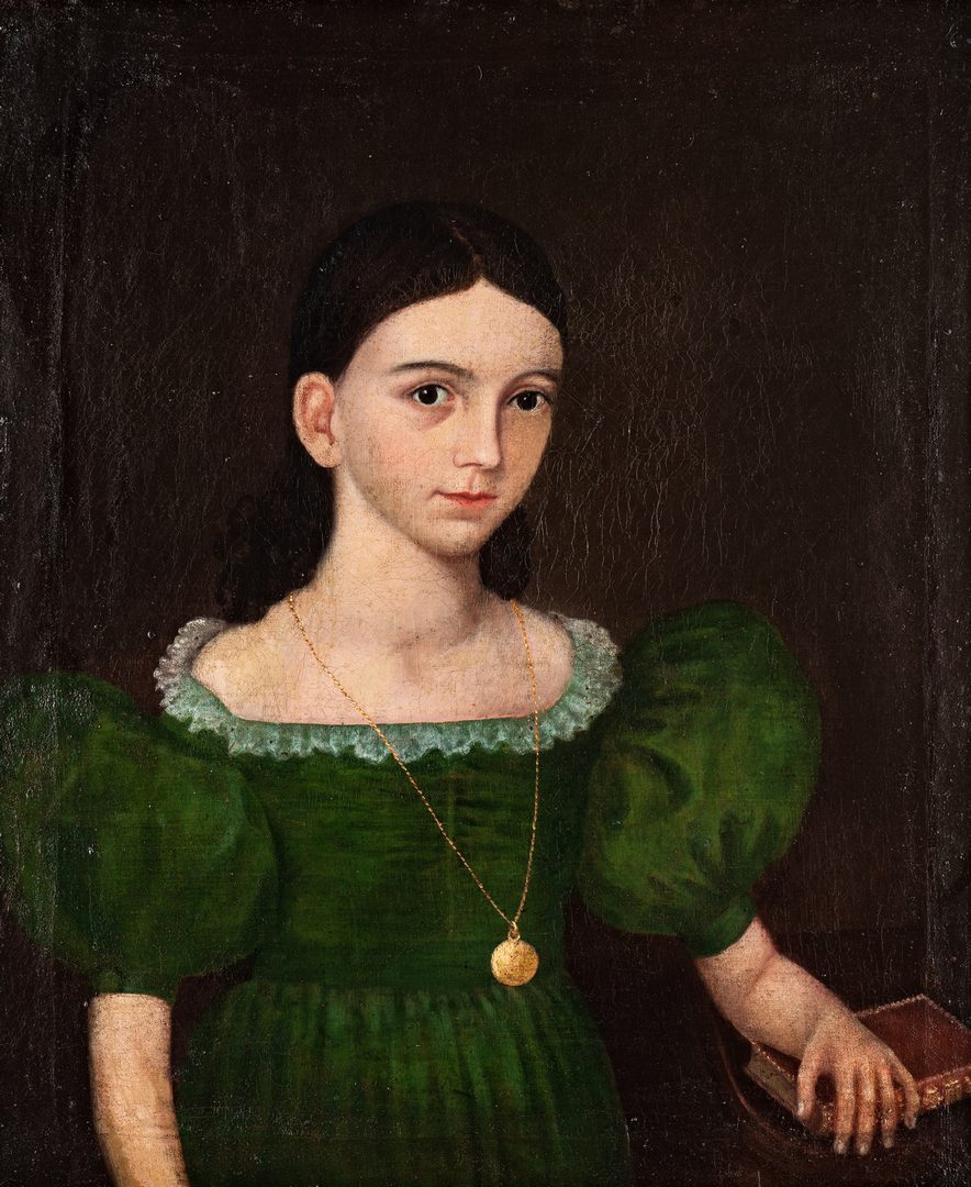 Lot 101: Southern Folk Art Portrait of a Girl
