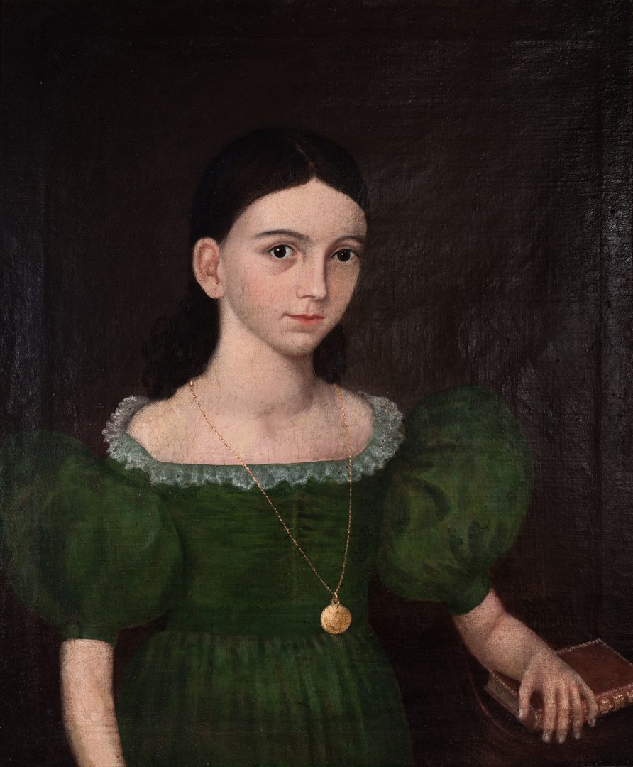 Lot 101: Southern Folk Art Portrait of a Girl