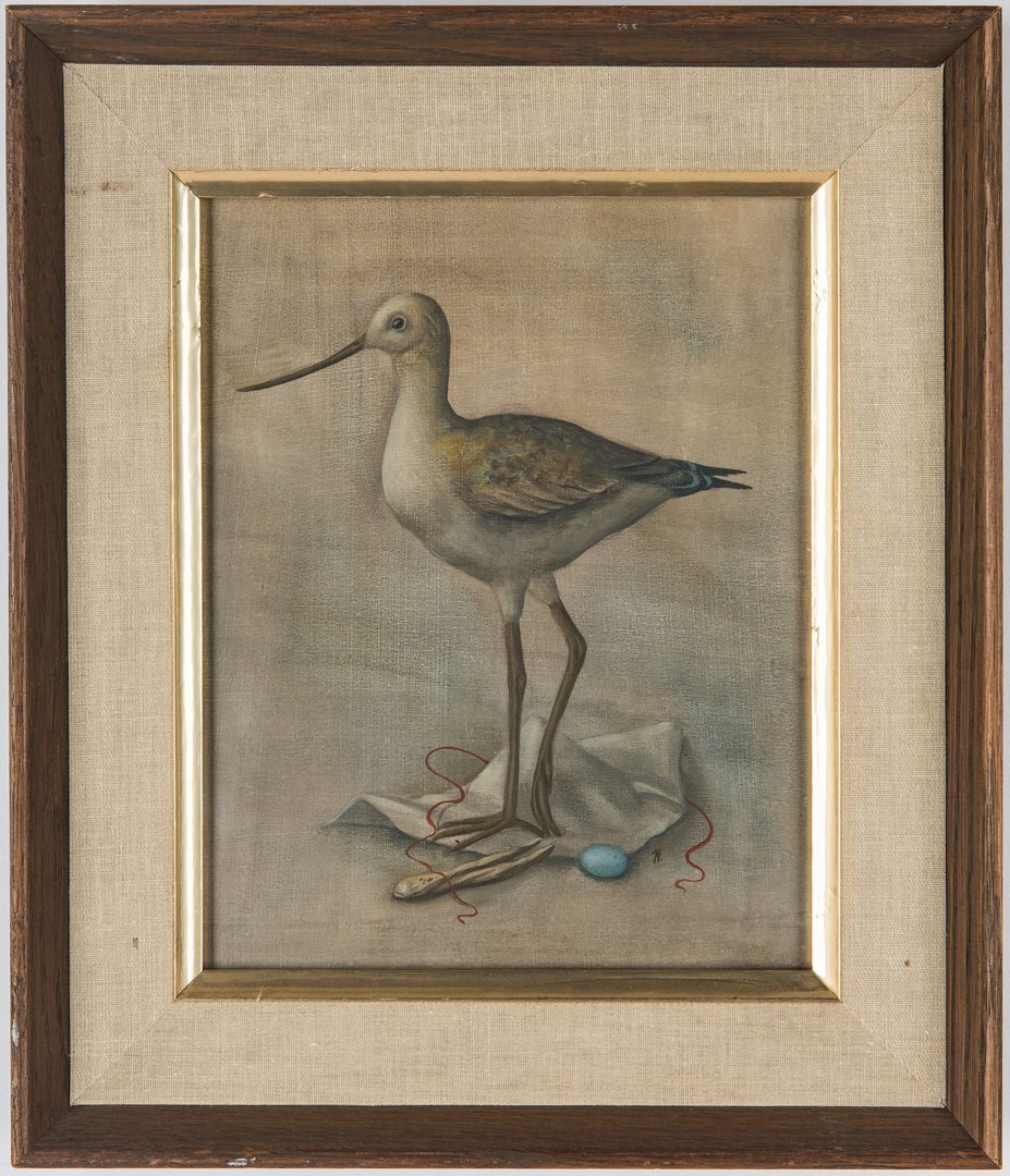 Lot 106: Werner Wildner Painting, Bird and Egg