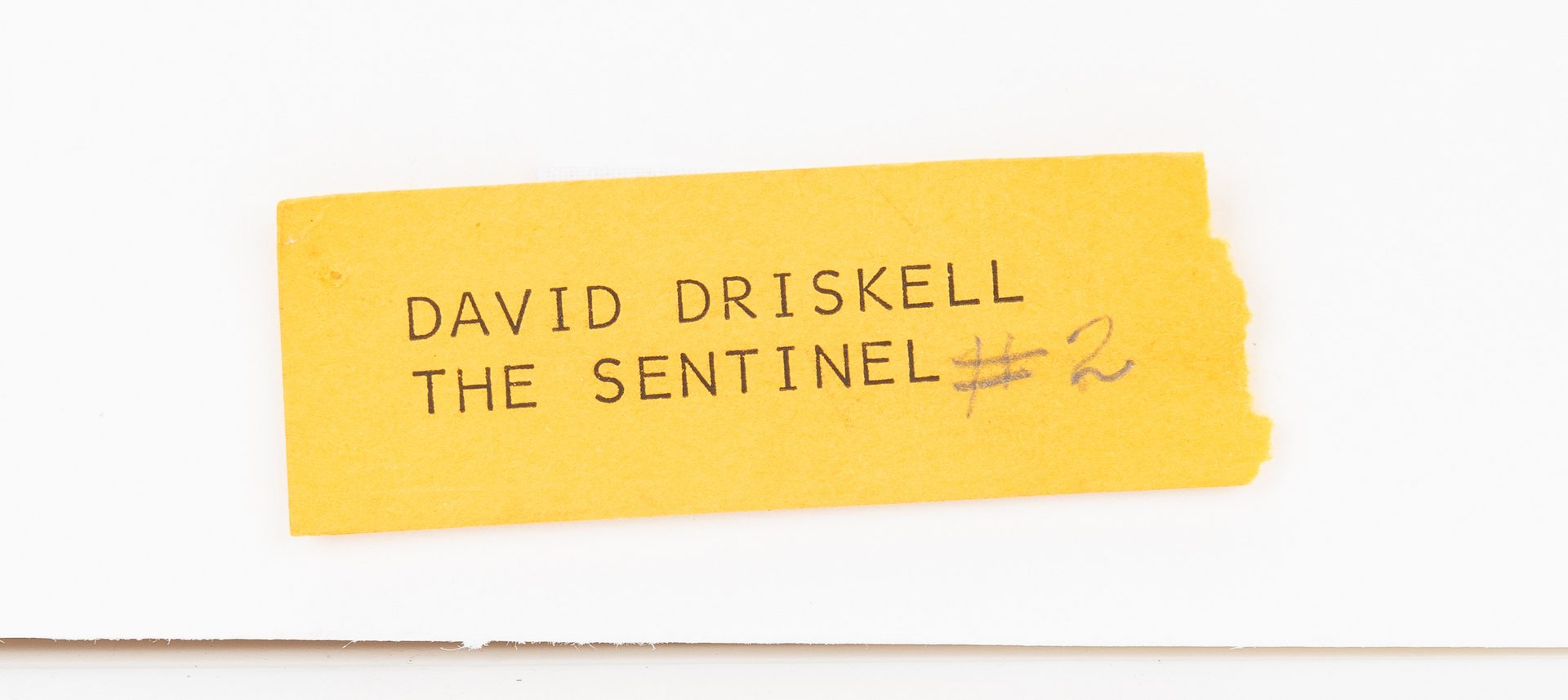 Lot 111: David Driskell Egg Tempera on Paper, "The Sentinel"