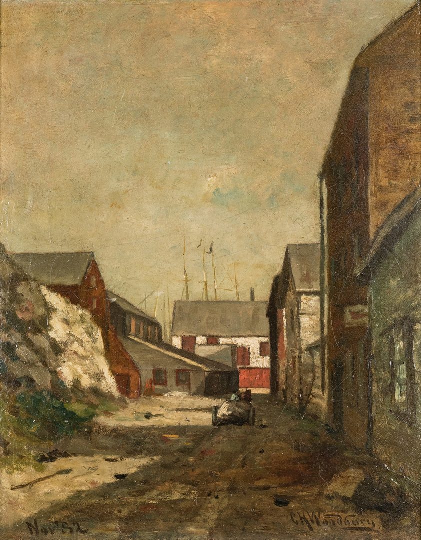 Lot 112: Charles Woodbury Exhibited Oil, Cape Ann Village
