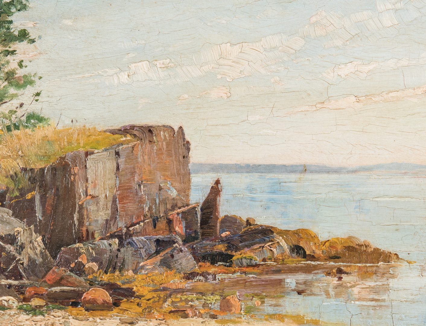Lot 113: Charles Edwin Lewis Green O/C, Coastal Landscape
