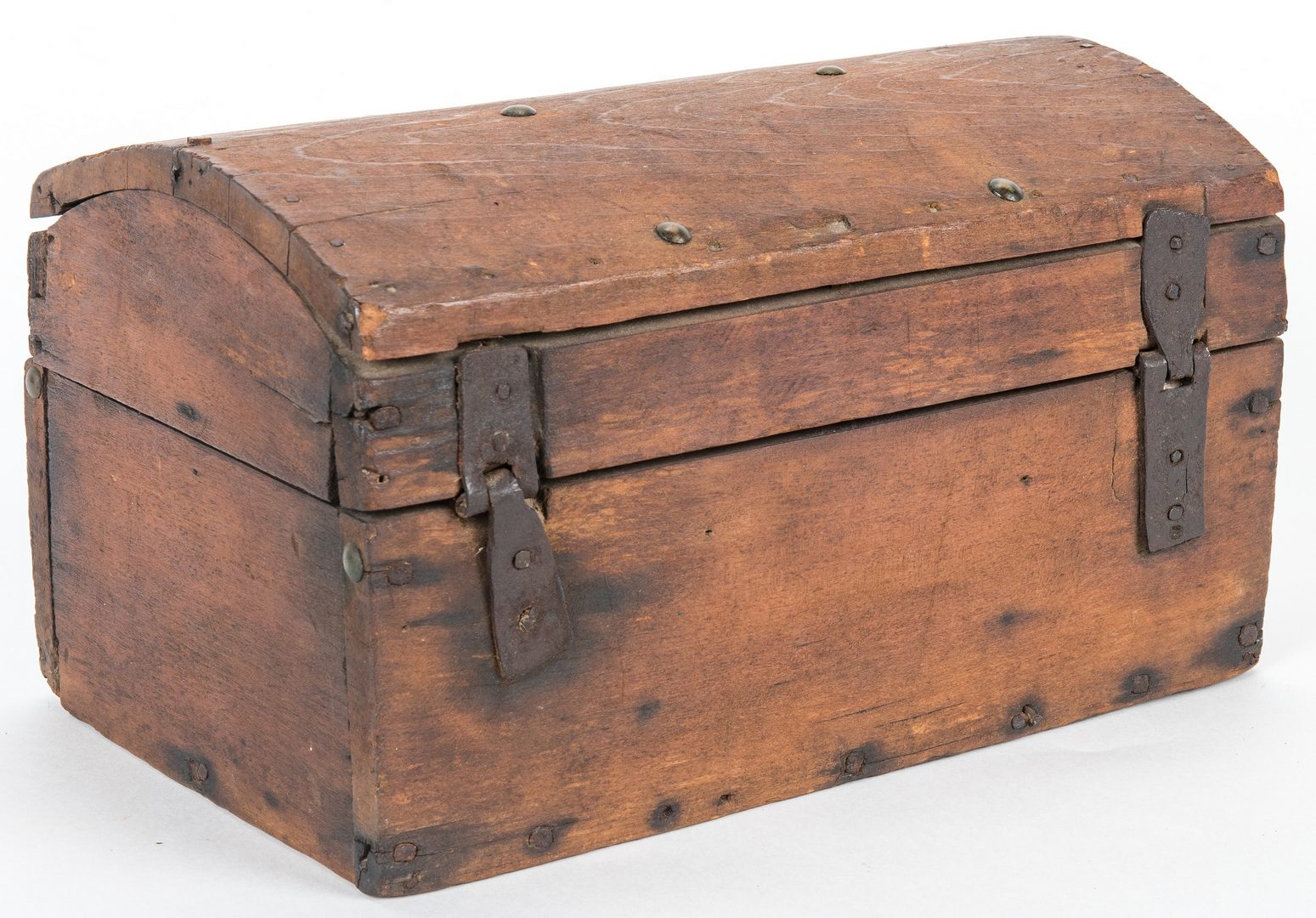 Lot 124: 3 19th c. Wood Boxes & Foot Warmer