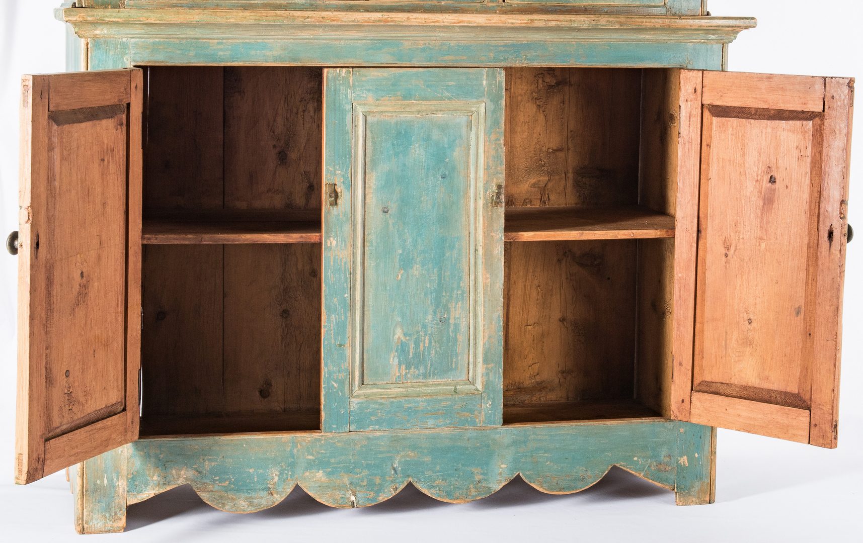 Lot 125: 19th c. Painted Wall Cupboard