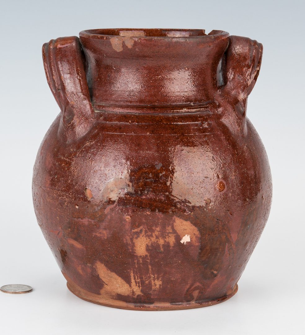 Lot 154: East Tennessee or SW VA Earthenware Jar, poss. Cain, Exhibited