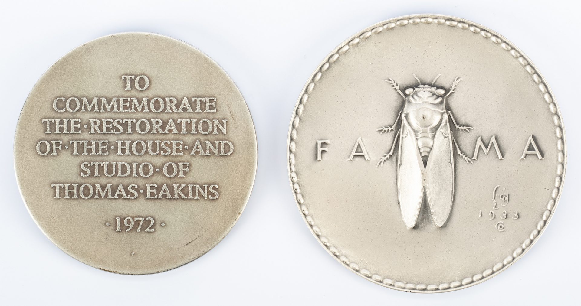 Lot 167: Two (2)Society of Medalists Silver Medals,  20th Cent.