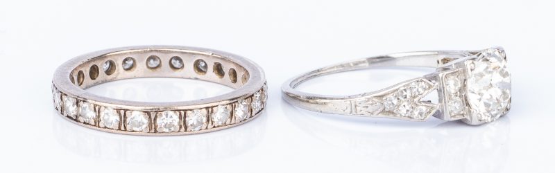 Lot 177: Diamond Ring and Eternity Band