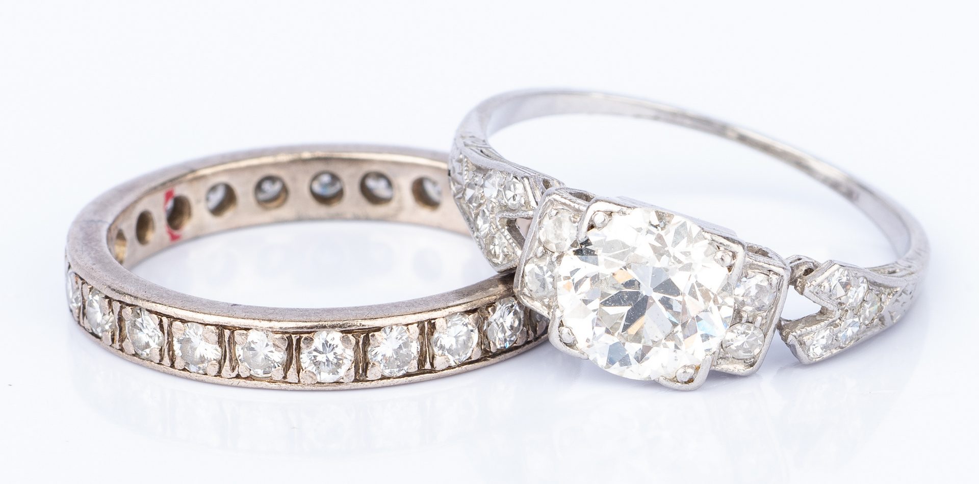 Lot 177: Diamond Ring and Eternity Band