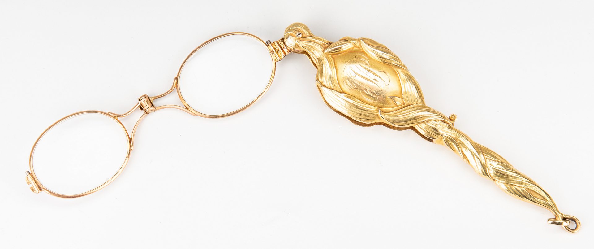 Lot 182: Art Nouveau Gold Lorgnette