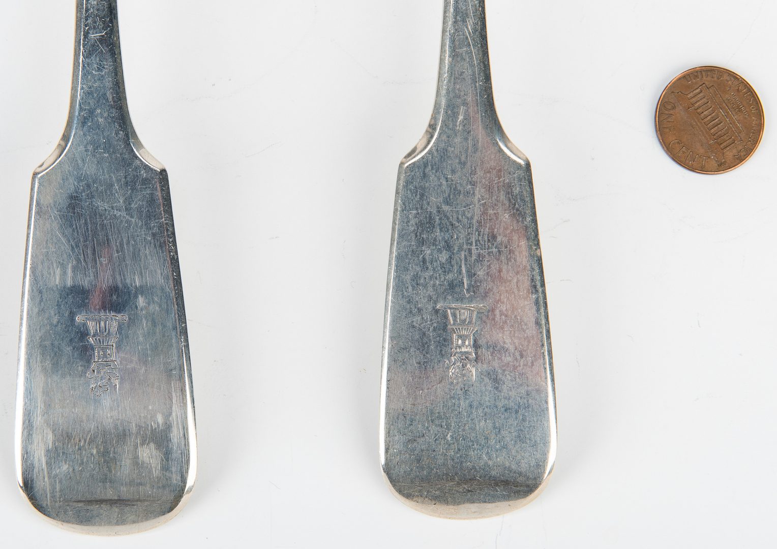 Lot 197: 7 British Serving Pieces, incl. Cheese Scoop
