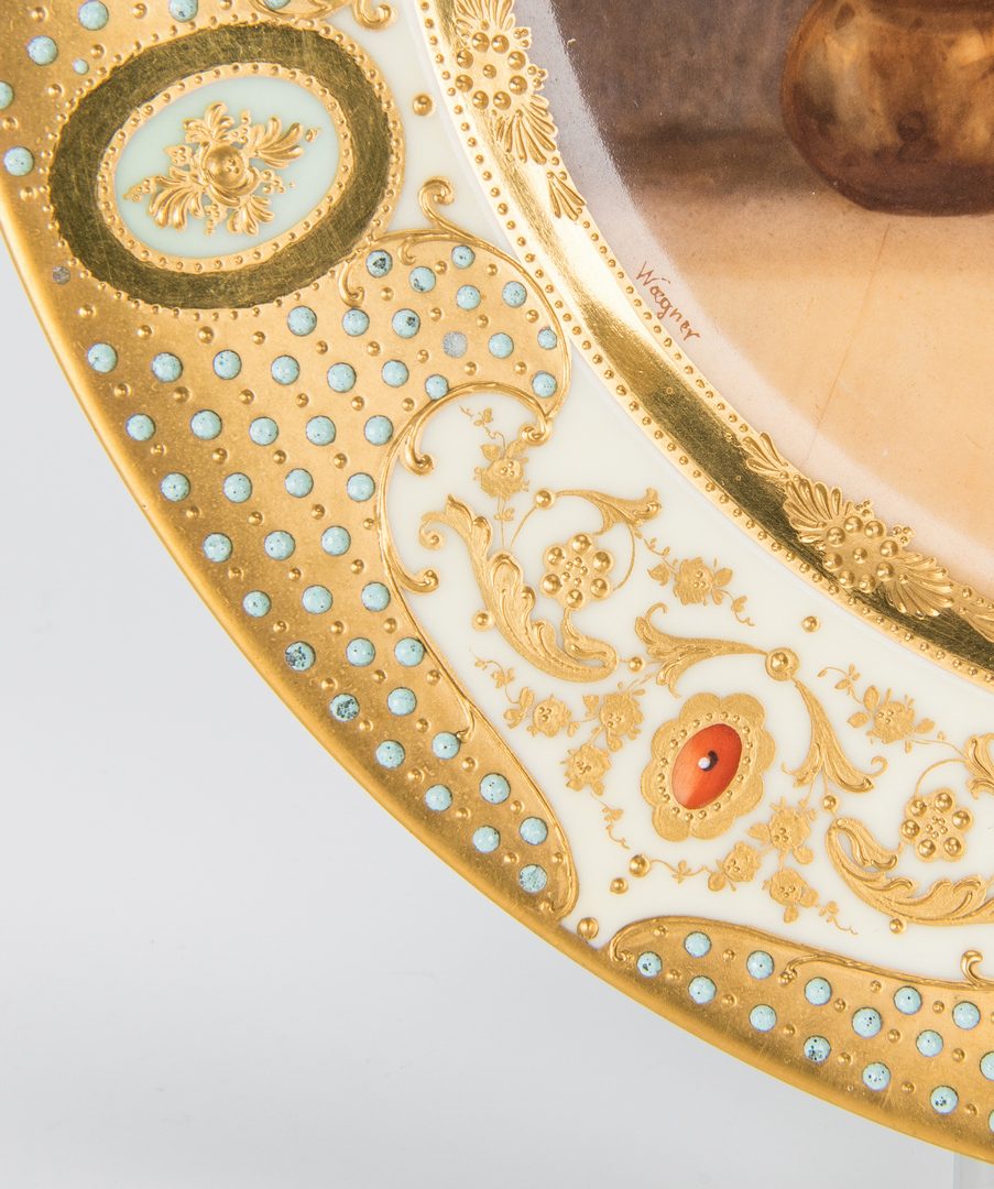 Lot 228: German Porcelain Cabinet Plate signed Wagner, "Eve's Daughter"