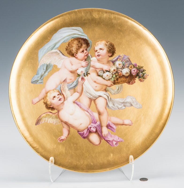 Lot 229: Large Circular Royal Vienna Porcelain Plaque