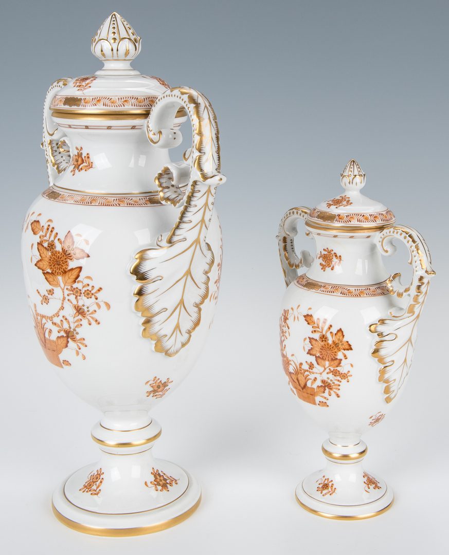Lot 233: Set of 3 Herend Lidded Urns, Chinese Bouquet