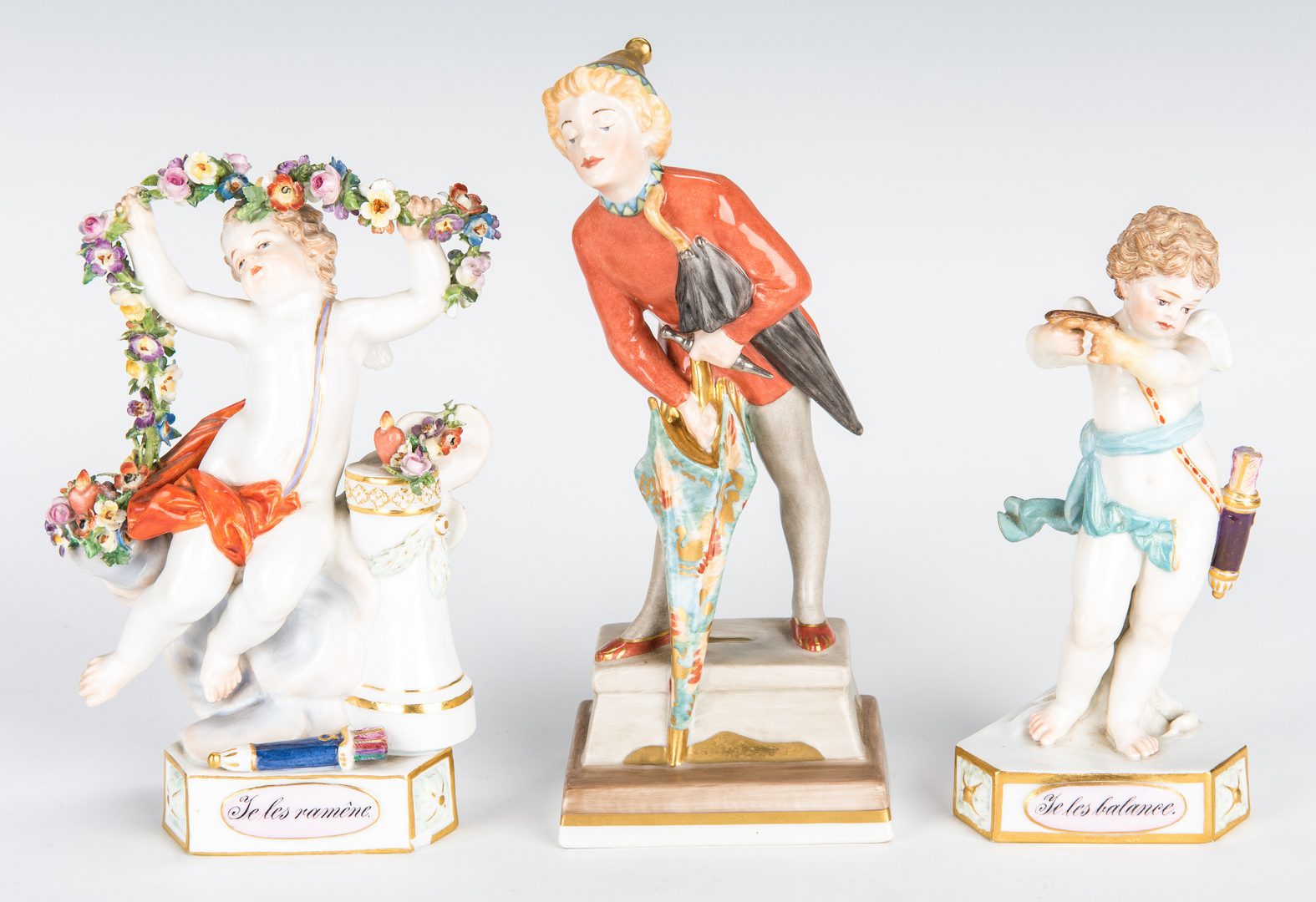 Lot 238: 7 Porcelain Figurines, incl. Meissen, Royal Copenhagen