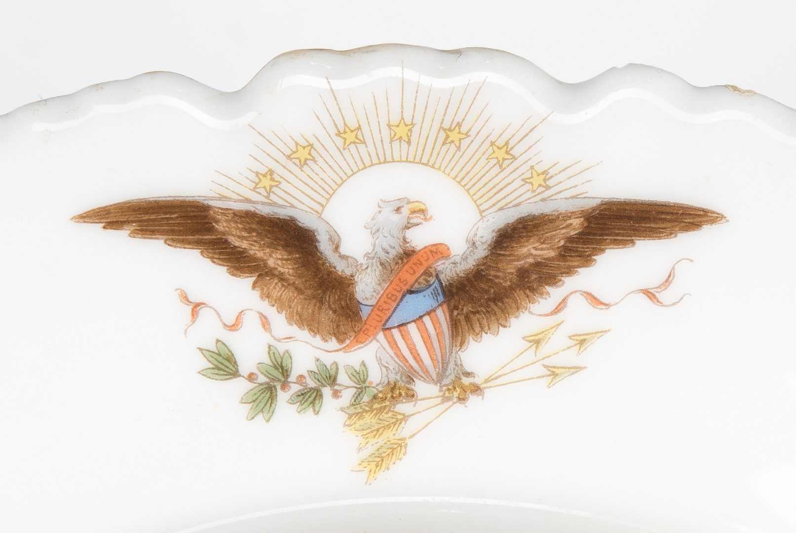 Lot 240: Rutherford B. Hayes White House China Fish Plate