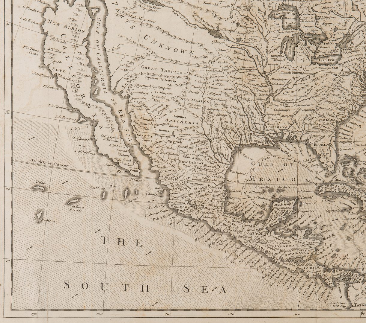 Lot 243: R.W. Seale, Map of North America, 1745