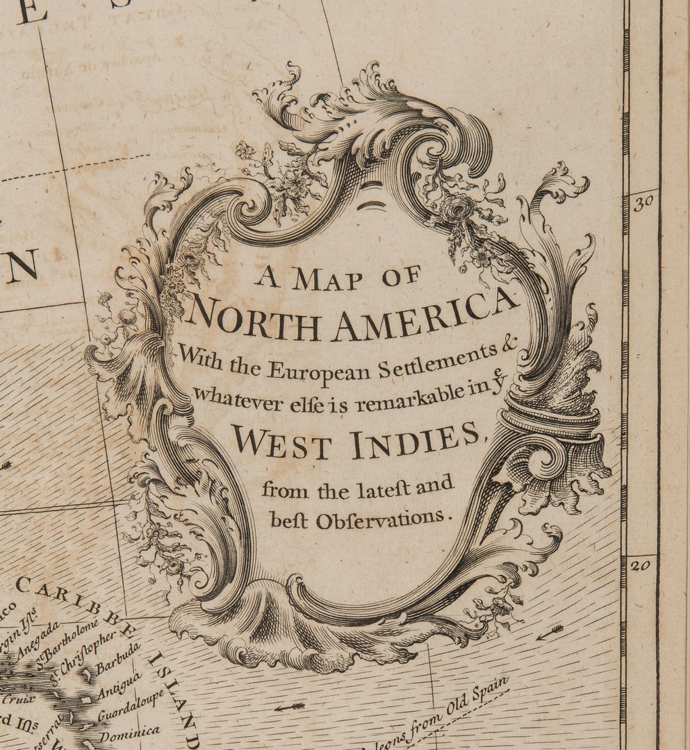 Lot 243: R.W. Seale, Map of North America, 1745