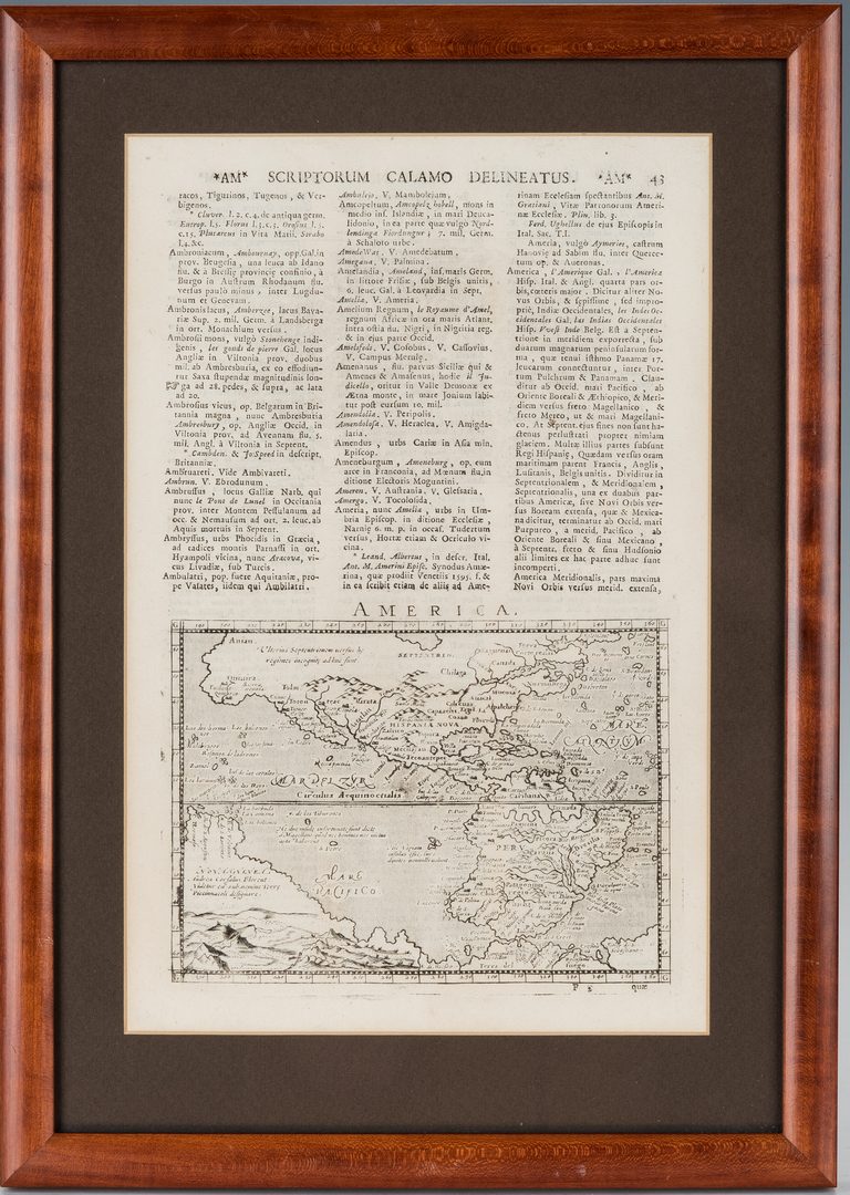 Lot 244: 3 Early Maps of America, incl. Merian, De Bry