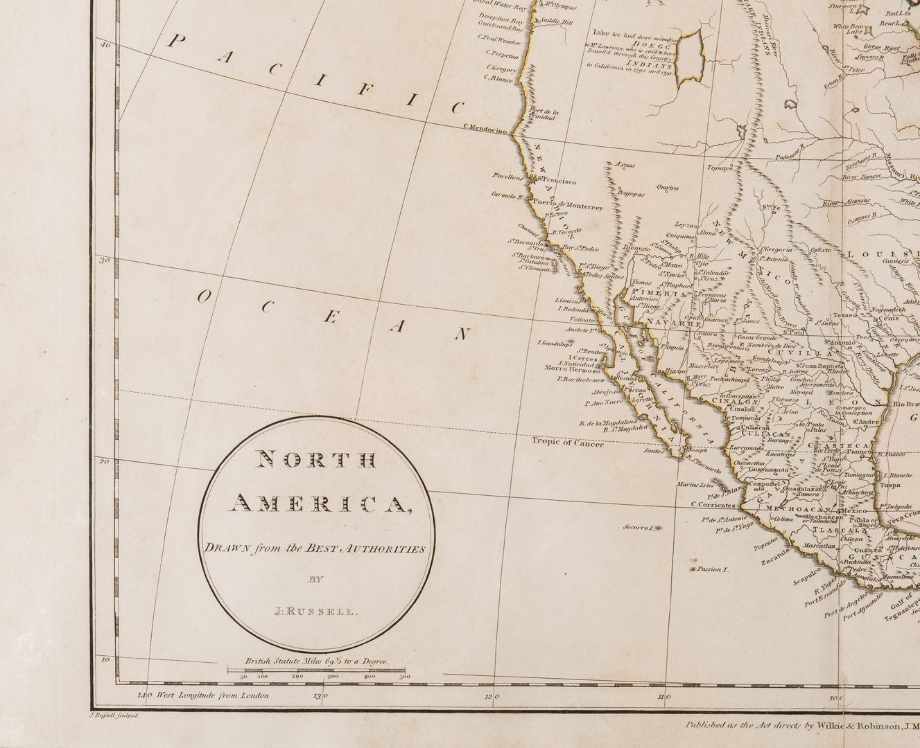 Lot 245: North America Map, 1811 John Russell