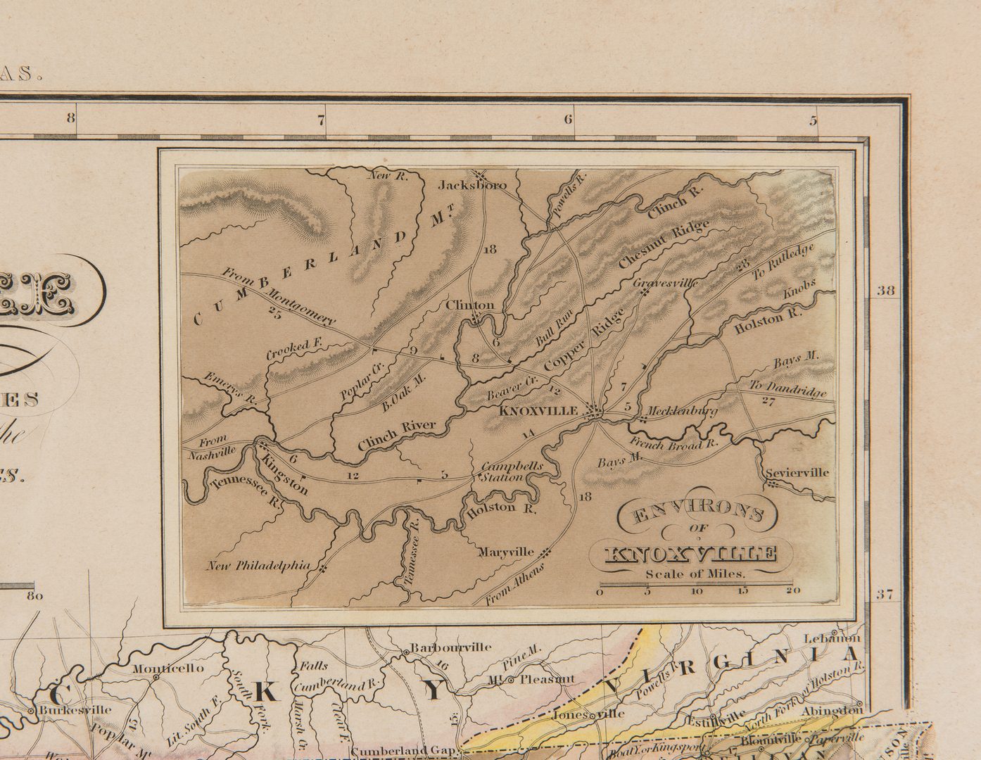 Lot 254: Three 19th C. Maps, CA, TN, PA, NJ
