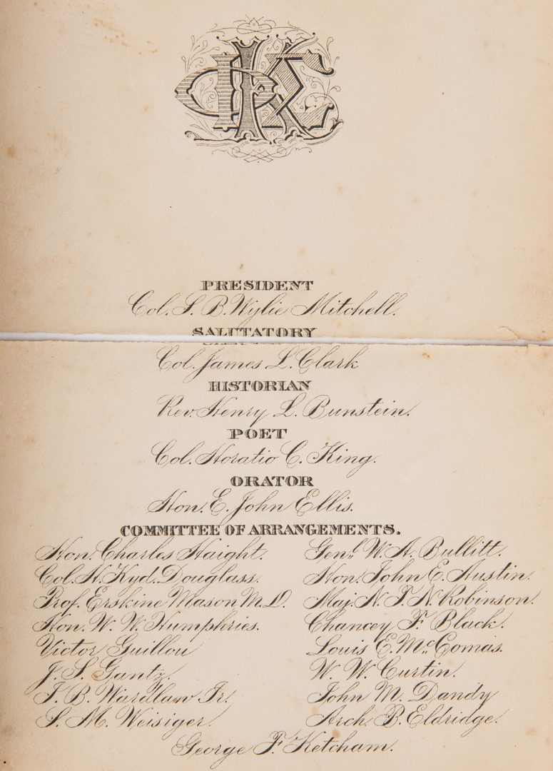 Lot 263: TN 1860 Album, Cumberland University Phi Kappa Sigma