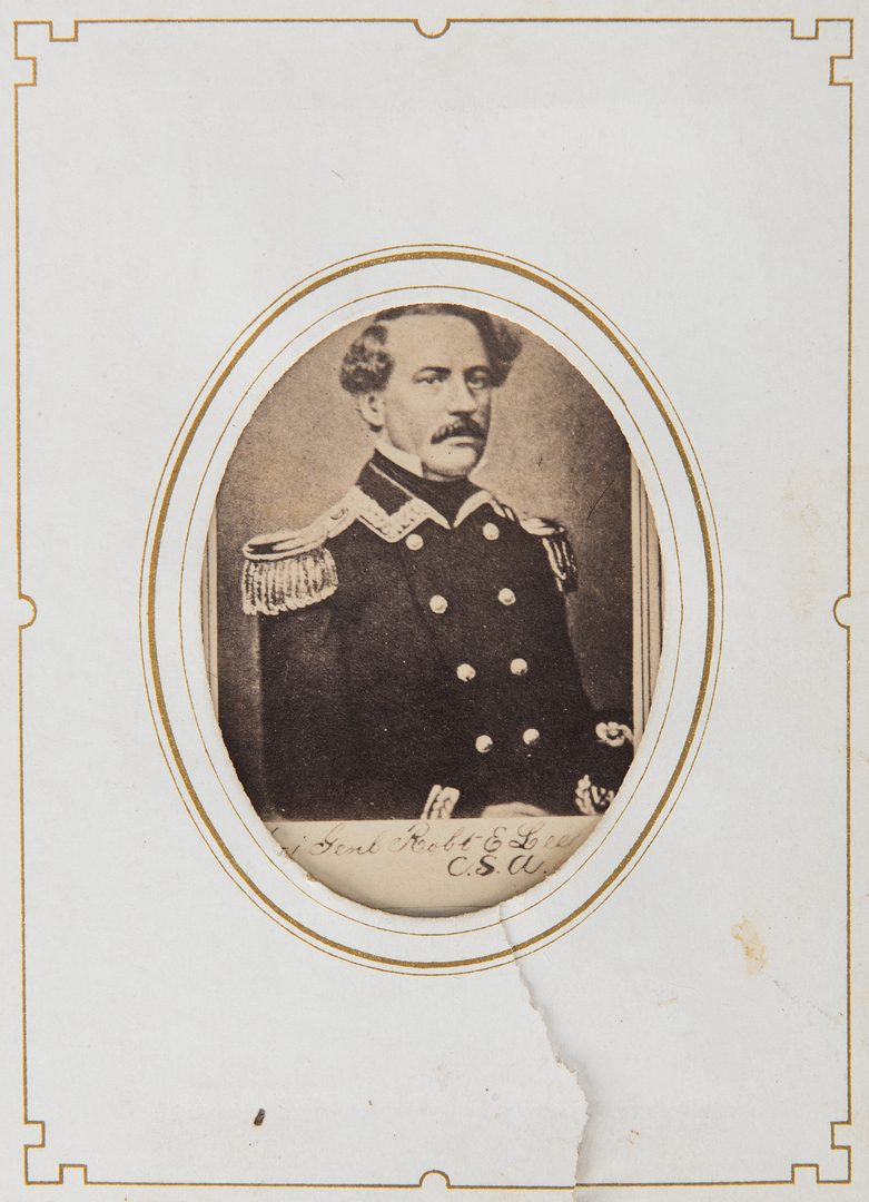 Lot 264: Album of 42 Confederate CDVs, incl. Generals, Booth