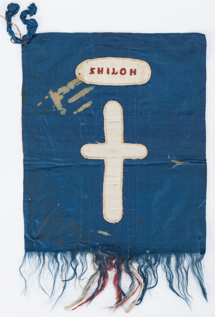 Lot 265: Battle of Shiloh Polk Pattern Bible Flag, S.D.J. Lewis