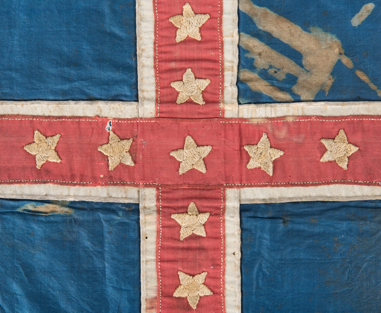 Lot 265: Battle of Shiloh Polk Pattern Bible Flag, S.D.J. Lewis