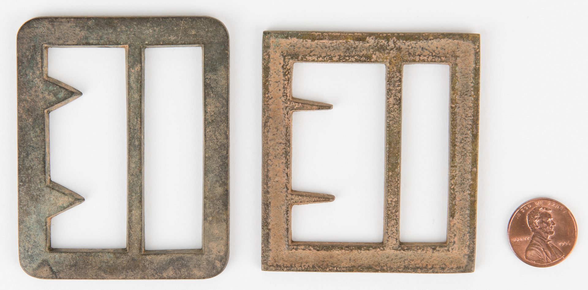 Lot 272: 2 Confederate Frame Buckles, incl. Gutterback, Beveled Edge