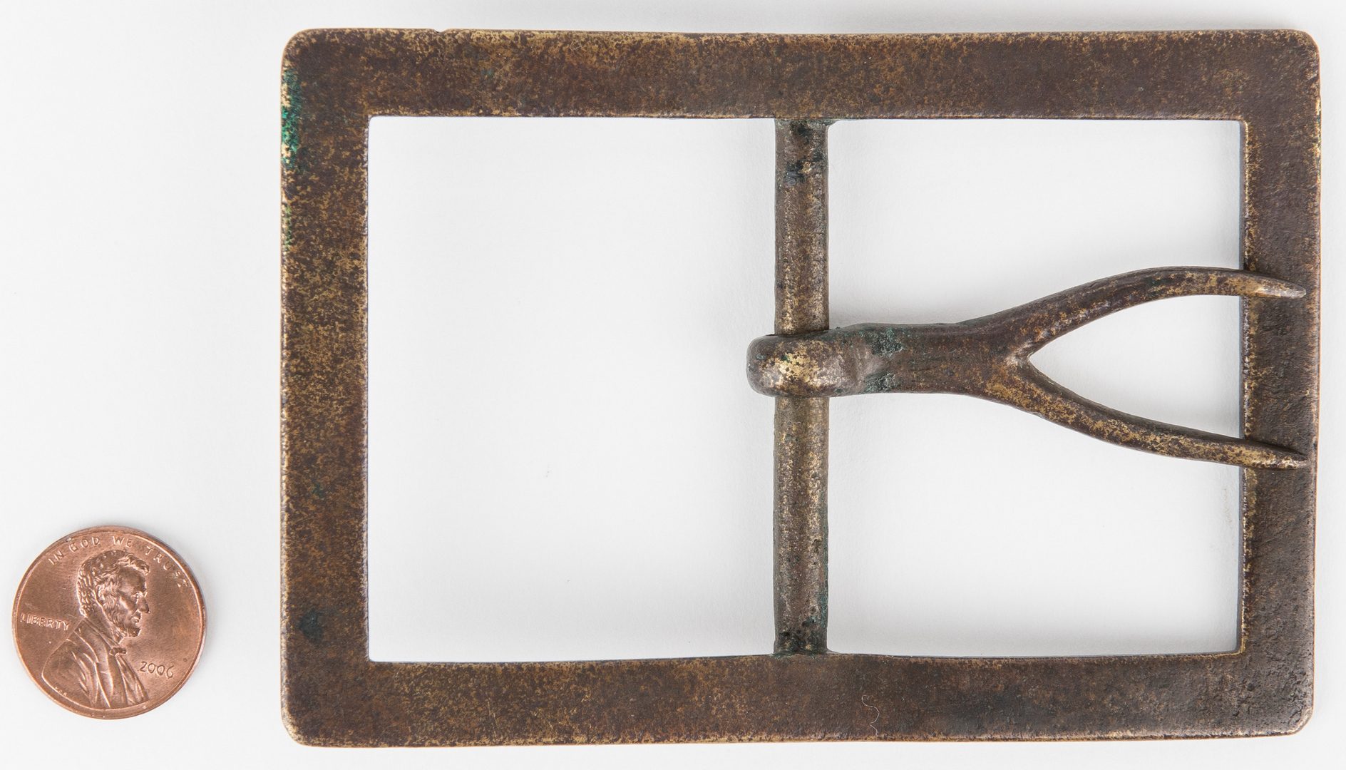 Lot 273: 2 Confederate Frame Buckles, incl. Forked Tongue, Beveled Edge