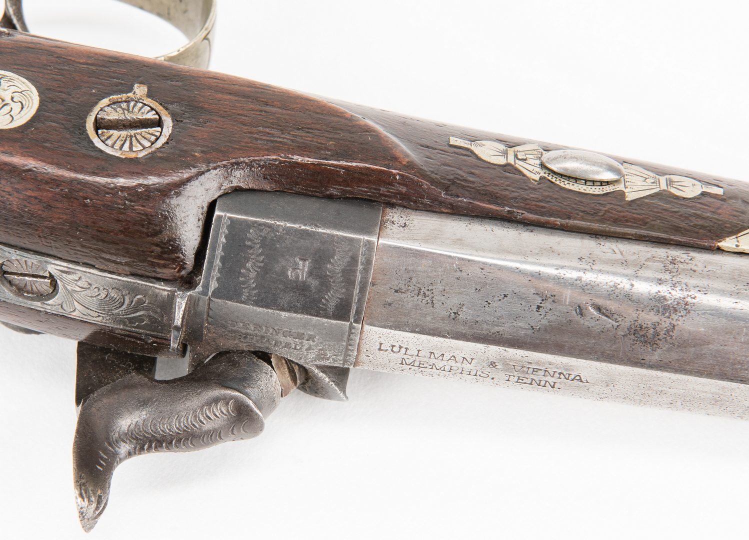 Lot 305: Agent Marked TN Lullman and Vienna Memphis Pocket Pistol, .50 cal.