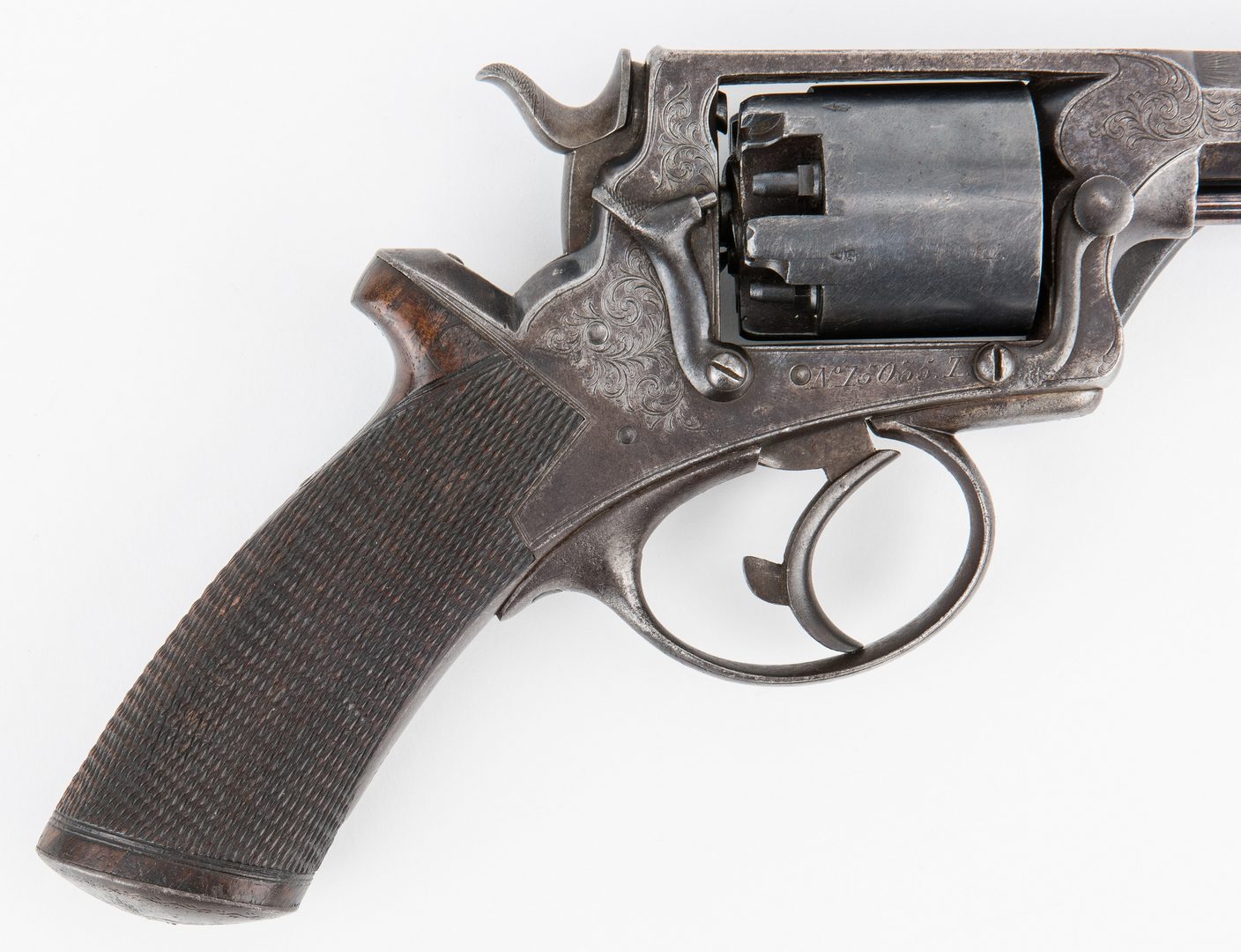 Lot 309: British Tranter Percussion Revolver, .45 caliber, SN 15035