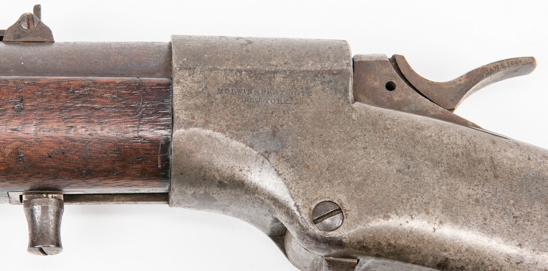 Lot 319: Agent Marked Merwin and Bray Ballard Model 1861 Carbine, .44 cal