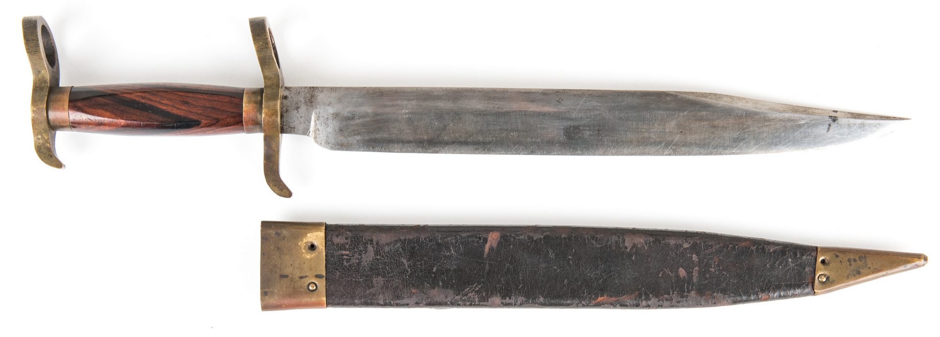 Lot 326: Confederate Bowie Bayonet Knife with Scabbard